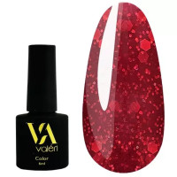 Гель-лак VALERI Color №016 бордовий з блискітками 6 мл VA16