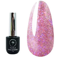 Гель-лак SAGA Fiery Gel №16 пурпурно-рожевий світловідбиваючий 9 мл