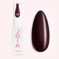 Гель-лак JOIA vegan 039 бордовий з блискітками 6 мл