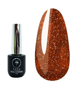 Гель-лак SAGA Fiery Gel №22 теракотовий світловідбиваючий 9 мл