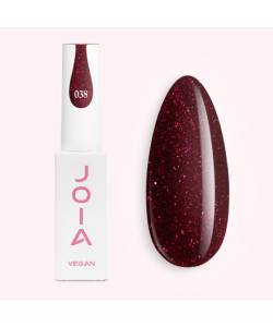 Гель-лак JOIA vegan 038 вишневий з блискітками 6 мл