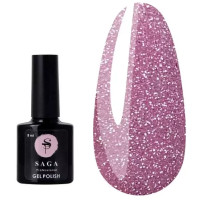 Гель-лак SAGA Fiery Gel №14 лілово-рожевий світловідбиваючий 8 мл